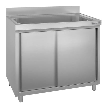 GGM Gastro Pot washing cabinet - 1000x600mm - with 1 basin W800xD400mm