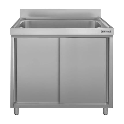 GGM Gastro Pot washing cabinet - 1000x600mm - with 1 basin W800xD400mm