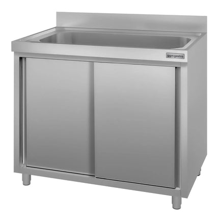 GGM Gastro Pot washing cabinet - 1000x700mm - with 1 basin W800xD500mm