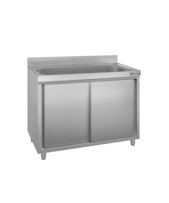 GGM Gastro Pot washing cabinet - 1200x600mm - with 1 basin W1000xD400mm