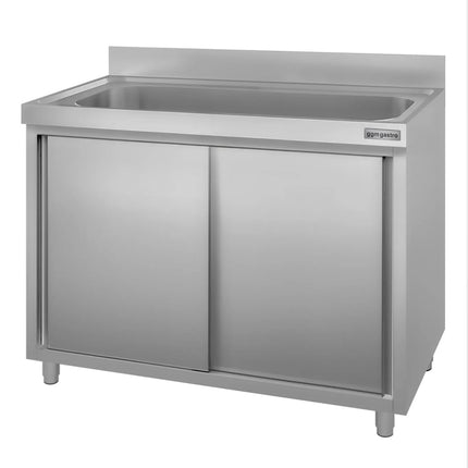 GGM Gastro Pot washing cabinet - 1200x700mm - with 1 basin W1000xD500mm