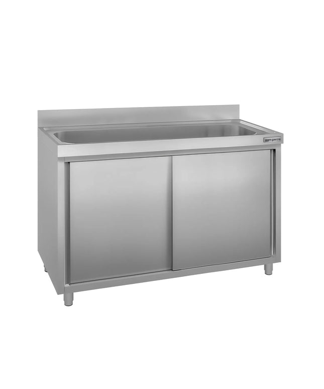 GGM Gastro Pot washing cabinet - 1400x600mm - with 1 basin W1200xD400mm