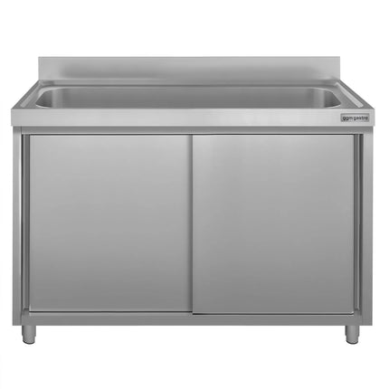 GGM Gastro Pot washing cabinet - 1400x600mm - with 1 basin W1200xD400mm
