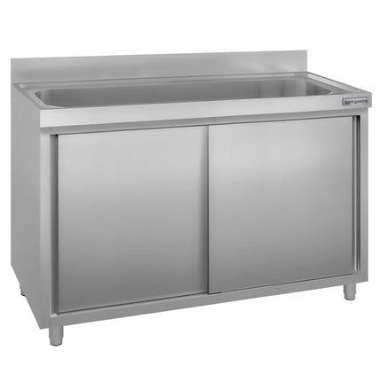 GGM Gastro Pot washing cabinet - 1400x700mm - with 1 basin W1200xD500mm