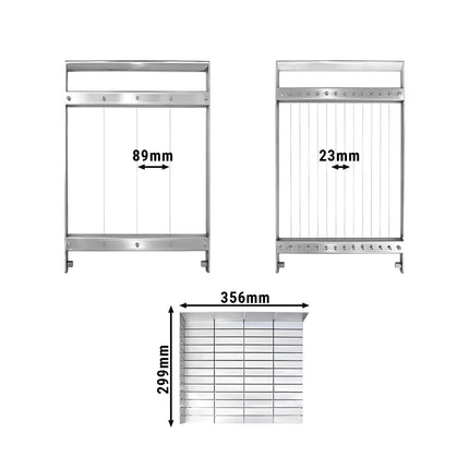 GGM Gastro Praline Guitar Cutter - Wire Spacing: 23&89mm - Double-Cut - incl. 2 Frames