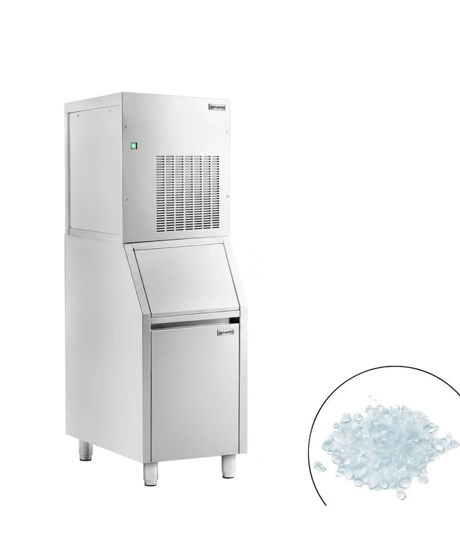 GGM Gastro Premium PLUS Modular Flake Ice Maker - 155 kg/24, including a 100 kg ice storage bin