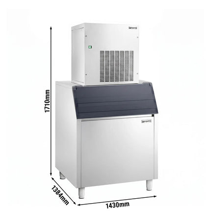 GGM Gastro Premium PLUS Modular Flake Ice Maker - 155 kg/24, including a 200 kg ice storage bin