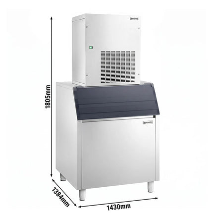 GGM Gastro Premium PLUS Modular Flake Ice Maker - 270 kg/24, including a 200 kg ice storage bin