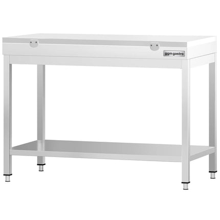 GGM Gastro PREMIUM stainless steel worktable - 1000x800mm - with base incl. cutting plate