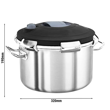 GGM Gastro Pressure Cooker - Stainless Steel - 15L - Ø 320mm - Height: 190mm - incl. Lid