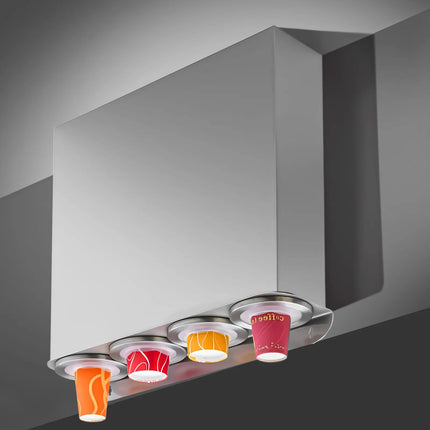 GGM Gastro Quadruple Cup Dispenser - Plastic - Wall-Mounted Version - with 4 dispensers