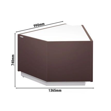 GGM Gastro Quầy Thu Ngân Góc RIGA - 1180mm - Góc Ngoài 45°