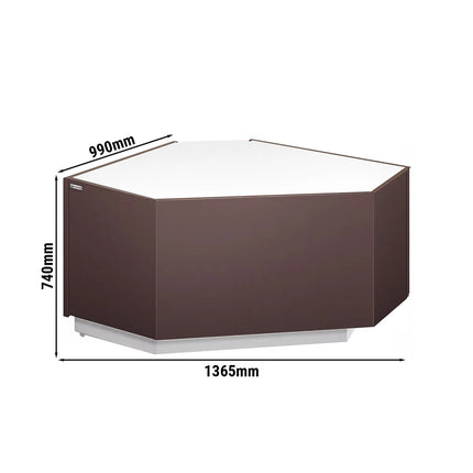 GGM Gastro Quầy Thu Ngân Góc RIGA - 1365mm - Góc Ngoài 90°