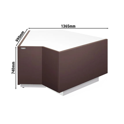 GGM Gastro Quầy Thu Ngân Góc RIGA - 1365mm - Góc Trong 45°