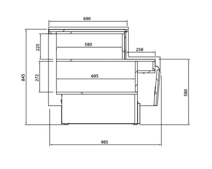 GGM Gastro Quầy Thu Ngân KUI-G - 1622mm