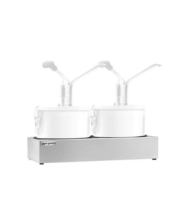 GGM Gastro Rack - Stainless Steel - 400x203x90mm - for 2x SSMBH4 Sauce Dispensers | Stainless Steel Frame for Sauce Dispensers