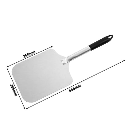 GGM Gastro Rectangular Pizza Peel - Aluminium - 305x350mm - Length:66cm