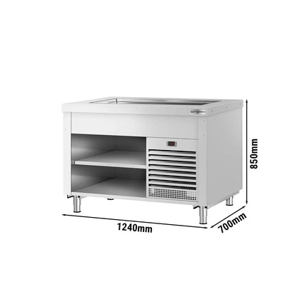GGM Gastro Refrigerated Buffet Display Counter COPENHAGEN - 1240mm - with Refrigerated Frost Top