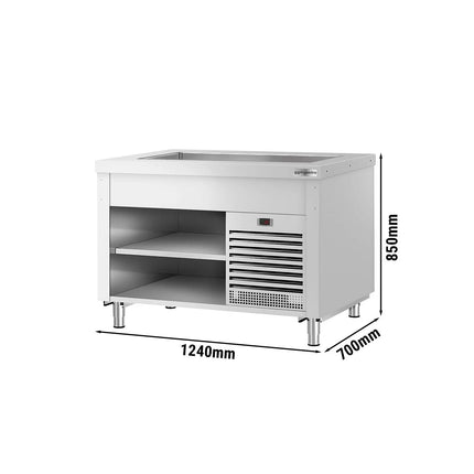 GGM Gastro Refrigerated Buffet Display Counter COPENHAGEN - 1240mm - with Refrigerated Well - for 3x GN 1/1