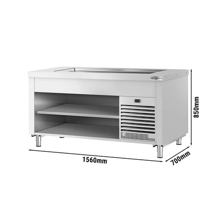 GGM Gastro Refrigerated Buffet Display Counter COPENHAGEN - 1560mm - with Refrigerated Frost Top