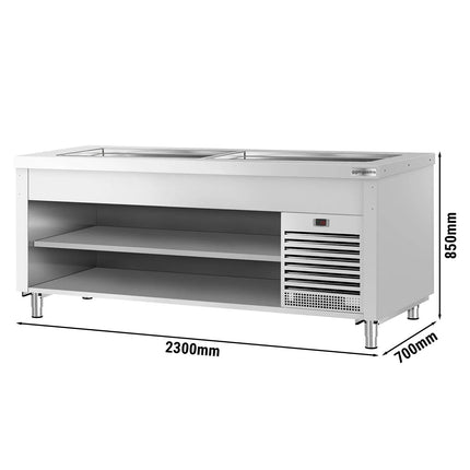 GGM Gastro Refrigerated Buffet Display Counter COPENHAGEN - 2310mm - with Refrigerated Frost Top
