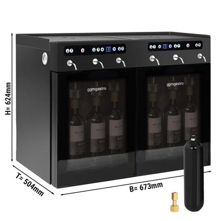 GGM Gastro Refrigerated Wine Dispenser - Dual Zone - 6 Bottle