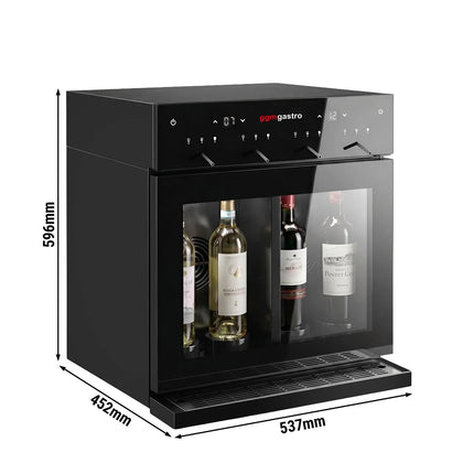 GGM Gastro Refrigerated Wine Dispenser – Dual Zone – for 4 Wine Bottles