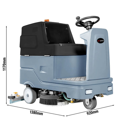 GGM Gastro Ride-On Industrial Scrubber Dryer - Work Rate 4300 m²/h - Scrub Width 920mm - Tanks 85L/95L