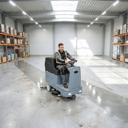 GGM Gastro Ride-On Industrial Scrubber Dryer - Work Rate 4300 m²/h - Scrub Width 920mm - Tanks 85L/95L