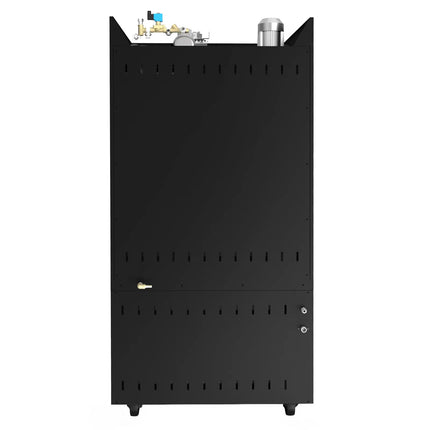 GGM Gastro Rotary Commercial Bakery Convection Oven with Steam Injection - Touchscreen Controls - 1 Baking Chambers - 10x 600x400mm (EN 60x40) - Black - with Hood & with Prover Cabinet