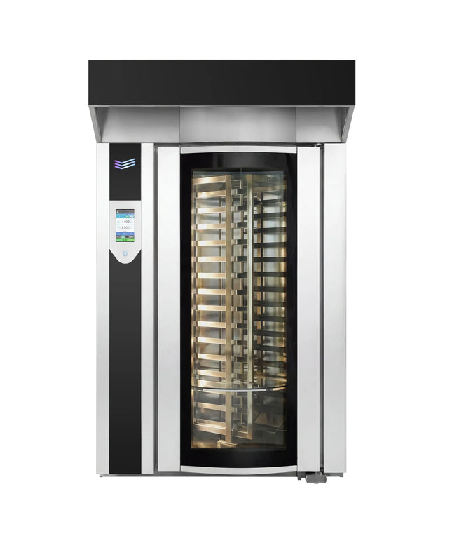 GGM Gastro Rotary Electric Commercial Bakery Convection Oven with Steam Injection - Touchscreen Controls - 12-15x 600x400mm (EN 60x40)