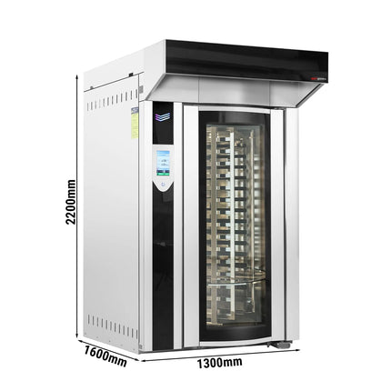 GGM Gastro Rotary Electric Commercial Bakery Convection Oven with Steam Injection - Touchscreen Controls - 12-15x 600x400mm (EN 60x40)