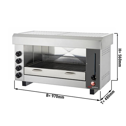 GGM Gastro Salamander Grill - Infrared - 13kW - 4 Gas Burners - Natural Gas