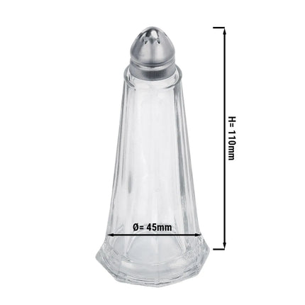 GGM Gastro Salt & Pepper Shakers - Glass - 23ml - Height: 108mm - Ø 44mm