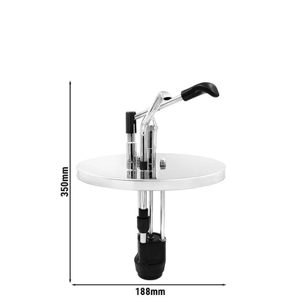 GGM Gastro Sauce Dispenser with Pump - 4 litres - suitable for 4 litre containers - Stainless steel - 188x240x350mm - adjustable dose - without container