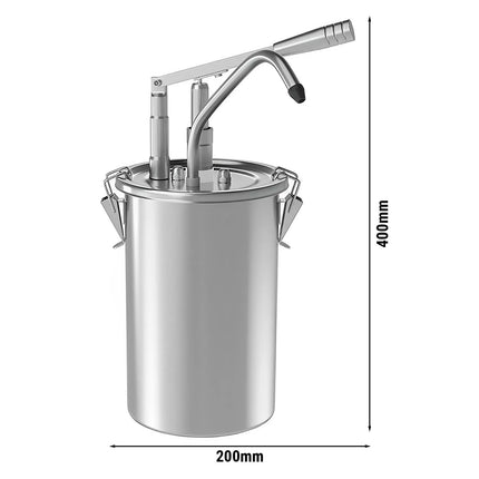 GGM Gastro Sauce Dispenser with Pump - adjustable dose - 4.5 litres - with container - 200x260x400mm