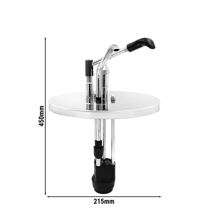 GGM Gastro Sauce Dispenser with Pump - adjustable dose - suitable for 8 litres containers - Stainless steel - 215x450mm - without container