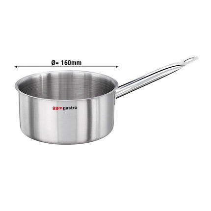 GGM Gastro Saucepan - Stainless Steel - 2.2 L - Ø 160 mm - Induction Compatible
