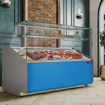 GGM Gastro Serve Over Counter - 1256mm - capacity 262 litres - front panel light blue