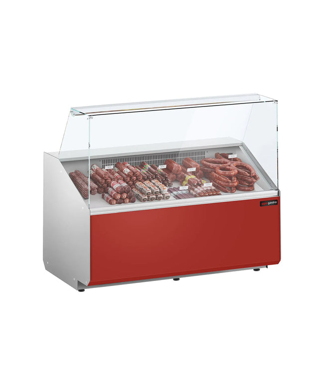 GGM Gastro Serve Over Counter - 1256mm - double-glazed glass - capacity 262 litres - front panel red