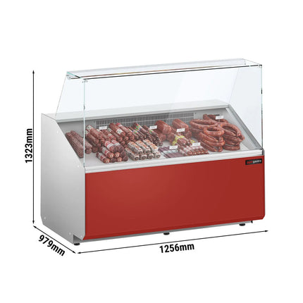 GGM Gastro Serve Over Counter - 1256mm - double-glazed glass - capacity 262 litres - front panel red