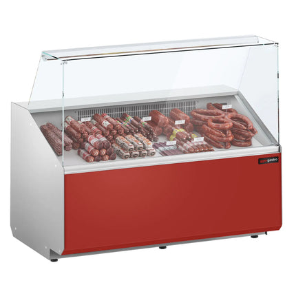 GGM Gastro Serve Over Counter - 1256mm - double-glazed glass - capacity 262 litres - front panel red