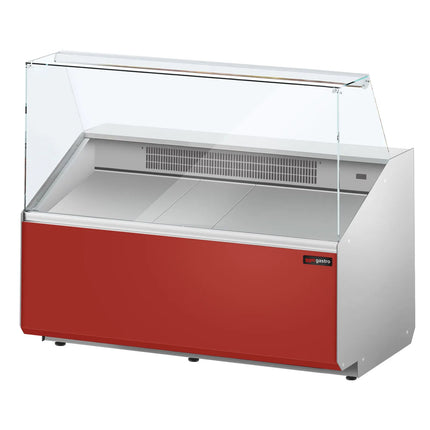 GGM Gastro Serve Over Counter - 1256mm - double-glazed glass - capacity 262 litres - front panel red