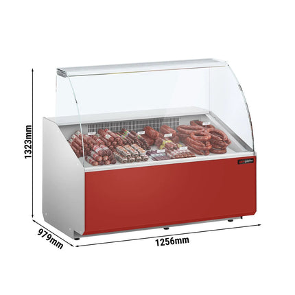 GGM Gastro Serve Over Counter - 1256mm - front panel red - capacity 262 litres