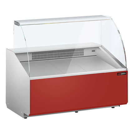 GGM Gastro Serve Over Counter - 1256mm - front panel red - capacity 262 litres