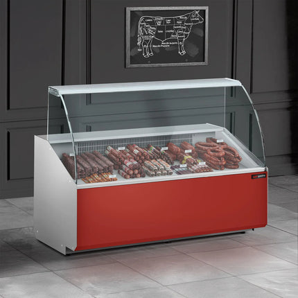 GGM Gastro Serve Over Counter - 1256mm - front panel red - capacity 262 litres