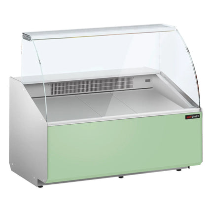 GGM Gastro Serve Over Counter - 1256x979mm - front panel light green - capacity 262 litres