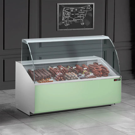 GGM Gastro Serve Over Counter - 1256x979mm - front panel light green - capacity 262 litres