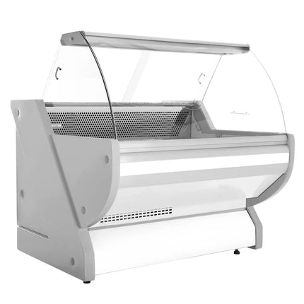 GGM Gastro Serve Over Counter - 1325x1150mm - granite worktop - curved front glass - capacity 260 litres - white front