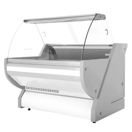 GGM Gastro Serve Over Counter - 1325x1150mm - granite worktop - curved front glass - capacity 260 litres - white front